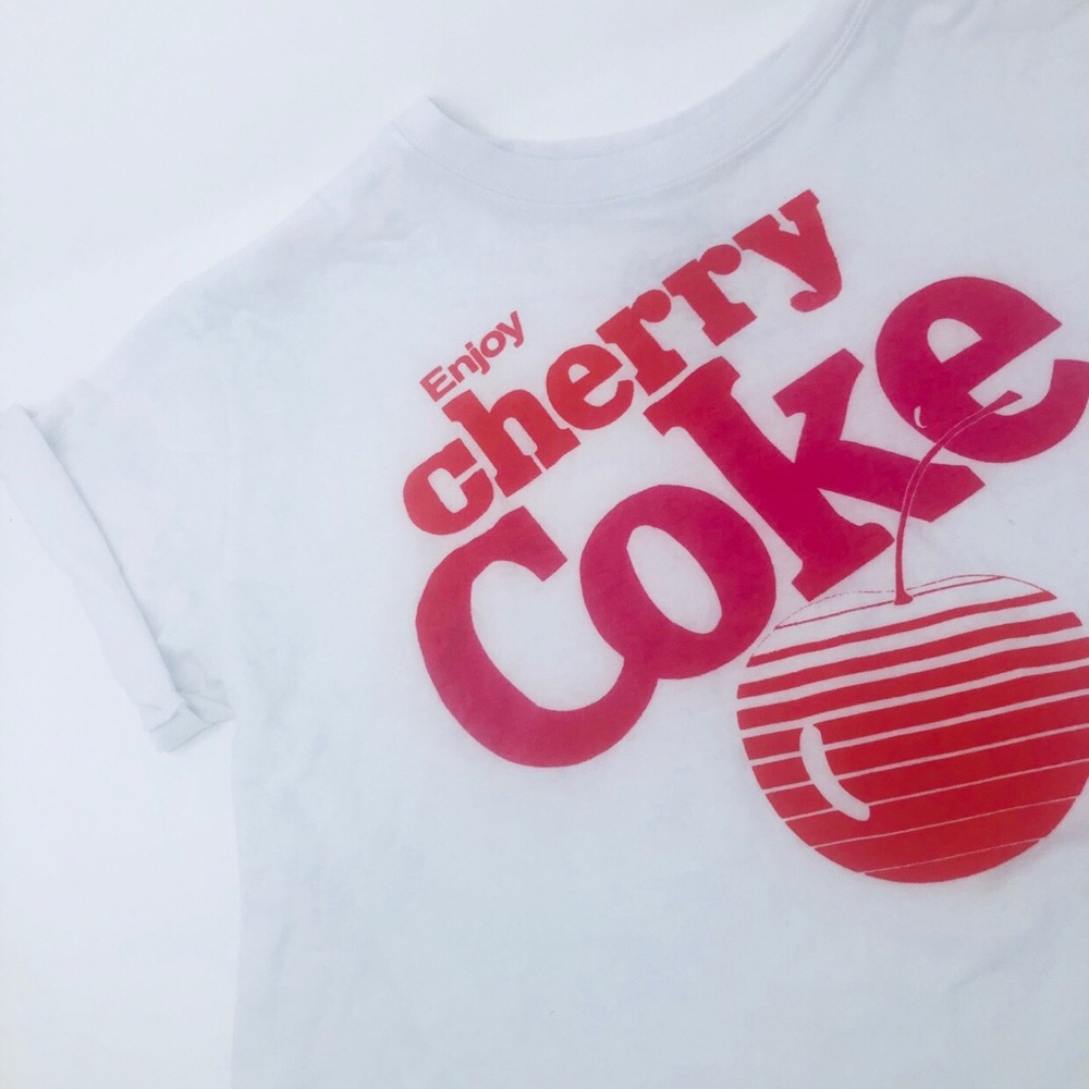 NWOT Cherry Coke Crop Top